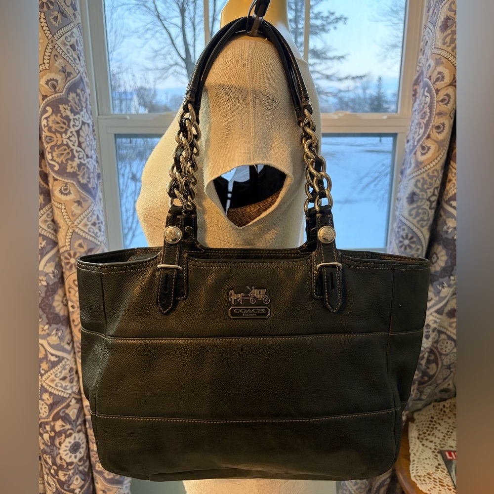 Black Coach Tribeca East West Tote - 14111